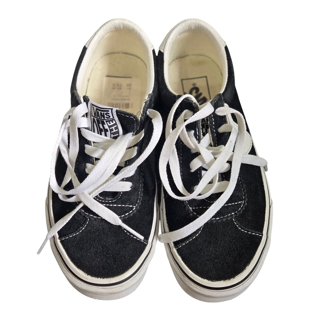 Vans Era Suede Canvas Black‎ White Low Top Skate Shoes VN0A4BU6A601 M4.5 W 6.